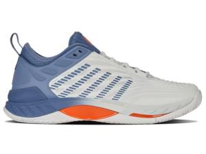 K-Swiss Men's Hypercourt Supreme 2 Tennis Shoe, Lucent White/Infinity/Scarlet Ibis, 10 M