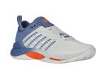 K-Swiss Men's Hypercourt Supreme 2 Tennis Shoe, Lucent White/Infinity/Scarlet Ibis, 10 M