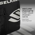 Selkirk Sport Core Line Day Backpack | Small Pickleball Bag for Women & Men | +V11 Max Polyfiber Material | Paddle Bag Fits 6 Pickle Ball Paddles, & Sport Gear, Balls & Accessories | Black