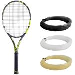 Babolat Pure Aero 98 Tennis Racquet (4 1/2" Grip) Strung with 16g White Syn Gut at Mid-Range Tension