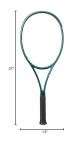 Wilson Blade 98 (16x19) V9 Strung Performance Tennis Racket - Grip Size 3-4 3/8", Strung with Sensation 16 Natural at Mid Range Tension