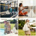 Lufstd Tennis Bags for Women with Ventilated Shoe Compartment, Quilted Tennis Sling Crossbody Backpack with Hook, Water Resistant Tennis Racket Bags Suitable for Pickleball Badminton