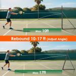 ORIENGEAR Tennis Rebound Practice Wall - 12ft x 6ft Rebounder Net for Tennis & Racquet Sports Ball & Pickleball, Training Tennis Backboard Net for Court Backyard and Indoor & Outdoor Training, Black