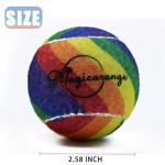 Magicorange Tennis Balls, 12 Pack Advanced Training Tennis Balls Practice Balls, Pet Dog Playing Balls, Come with Mesh Bag for Easy Transport, Good for Beginner Training Ball (Rainbow)