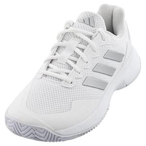 adidas Women's GameCourt 2 Sneaker, White/Silver Metallic/White, 9.5