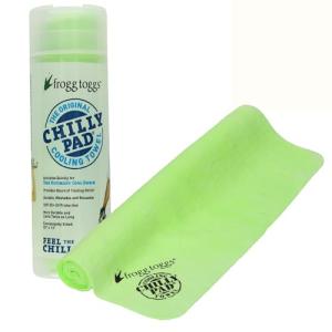 FROGG TOGGS Chilly Pad, Instant Cooling Towel, long lasting, reusable, Sports and Outdoors Neck Towel 33x13, Hivis Lime Green