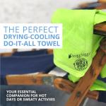 FROGG TOGGS Chilly Pad, Instant Cooling Towel, long lasting, reusable, Sports and Outdoors Neck Towel 33x13, Hivis Lime Green