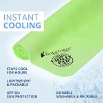 FROGG TOGGS Chilly Pad, Instant Cooling Towel, long lasting, reusable, Sports and Outdoors Neck Towel 33x13, Hivis Lime Green