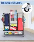 Mythinglogic Tennis Bag Storage Rack, Tennis Racket and Ball Organizer, Tennis Equipment Holder for Garage