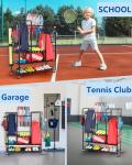 Mythinglogic Tennis Bag Storage Rack, Tennis Racket and Ball Organizer, Tennis Equipment Holder for Garage