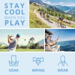 FROGG TOGGS Chilly Pad, Instant Cooling Towel, long lasting, reusable, Sports and Outdoors Neck Towel 33x13, Hivis Lime Green