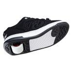 HEELYS girls Voyager Tennis Shoe, Black/White, 4 Big Kid US