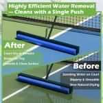 Montex Tennis Court Squeegee, Foam Tennis Sponge Roller, Lightweight Quick Clearing Tools for Tennis Basketball Sports Court, Green