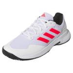 adidas Men's Gamecourt 2.0 Tennis Sneaker, White/Lucid Red/Black, 7