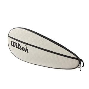 WILSON Premium Tennis Racket Cover - Holds 1 Racket, Cream