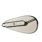 WILSON Premium Tennis Racket Cover - Holds 1 Racket, Cream
