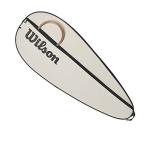 WILSON Premium Tennis Racket Cover - Holds 1 Racket, Cream