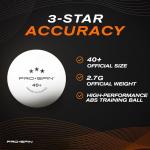 PRO SPIN Ping Pong Paddles - High-Performance Set with Premium Table Tennis Rackets, 3-Star Ping Pong Balls, Compact Storage Case | Professional Quality Ping Pong Paddle Set (4-Player Set)