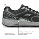 Skechers mens Go Run Consistent - Performance Running & Walking Shoe Sneaker, Black/Grey, 14 X-Wide US