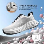 NORTIV 8 Women's Walking Shoes Cushion Running Tennis Shoes ActiveFloat Non-Slip Comfortable Breathable Workout Gym Sports Athletic Fashion Sneakers,Size 6.5,White,SNWS245W