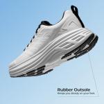 NORTIV 8 Women's Walking Shoes Cushion Running Tennis Shoes ActiveFloat Non-Slip Comfortable Breathable Workout Gym Sports Athletic Fashion Sneakers,Size 8.5,White,SNWS245W