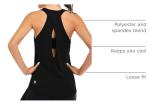 ICTIVE Womens Cross Backless Workout Tops for Women Racerback Open Back Shirts Athletic Sleeveless Clothes Black M