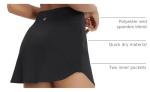 baleaf Womens Tennis Skirt Golf Skorts for Woman High Waisted with Shorts Pockets Athletic Running Black M