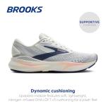 Brooks Women’s Adrenaline GTS 24 Supportive Running Shoe - Grey/Blue Ribbon/Peach - 9.5 Medium