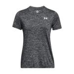 Under Armour Womens Tech Twist Short Sleeve Crew, (001) Black / / White, Small
