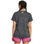 Under Armour Womens Tech Twist Short Sleeve Crew, (001) Black / / White, Small