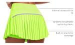 JoyGirl Pleated Tennis Skirt for Women with Shorts High Waisted Golf Skort Mini Skirt Workout Athletic Skorts Skirts with Pockets (Light Green,Small)