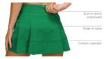 MCEDAR athletic tennis golf skorts skirts for women with pocket workout running sports pleated skirts casual Green Lagoon/8