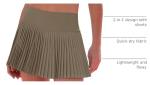 Eayouko Pleated Tennis Skirt for Women with Shorts Women's Skirts High Waisted Golf Skirts Workout Athletic Skort Skorts Dark Khaki