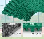 jxgzyy 24 PCS Basketball Court Tiles, 5/8 Inch Thick Modular Interlocking Outdoor Floor Tiles Over Grass, Non Slip PP Drainage Mat for Tennis Court Drain Deck Pool Patio Shower Garage Balcony