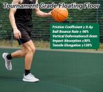 jxgzyy 24 PCS Basketball Court Tiles, 5/8 Inch Thick Modular Interlocking Outdoor Floor Tiles Over Grass, Non Slip PP Drainage Mat for Tennis Court Drain Deck Pool Patio Shower Garage Balcony