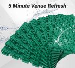 jxgzyy 24 PCS Basketball Court Tiles, 5/8 Inch Thick Modular Interlocking Outdoor Floor Tiles Over Grass, Non Slip PP Drainage Mat for Tennis Court Drain Deck Pool Patio Shower Garage Balcony