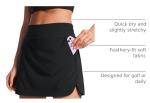 CRZ YOGA High Waisted Golf Skirts for Women A Line Tennis Athletic Casual Skort with Inner Shorts Pockets Black Medium
