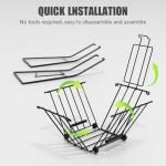 Tennis & Pickleball Hopper with Wheels – Ball Pick Up Basket, Holds 75 Tennis Balls & 50 Pickleballs