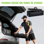 wasoyun Tennis Ball Hopper with Wheels - Height Adjustable Foldable Tennis Ball Basket with Storage Bag Ball Candy for 150 Pickleball & Tennis