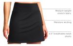 SANTINY 16" Skorts for Women with 2 Pockets High Waisted A Line Pickleball Golf Skort Casual Athletic Tennis Skirt (Black_XL)