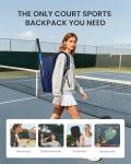 Sucipi Tennis Bag for Women and Men, Water-Resistant and Machine Washable Tennis Racket Backpack, Lightweight Sports Backpack for Pickleball, Badminton
