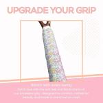 Strawberries and Cream Stylish Tennis Tape, Tacky Texture & Matching Dampener, 2 Overgrips & 1 Dampener Set for Tennis Racket, Tennis Tape Pink - Control, Comfort & Focus Anneliese Collection