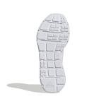 adidas Women's Swift Run Sneaker, White/White/Gold Metallic, 9