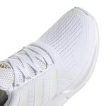 adidas Women's Swift Run Sneaker, White/White/Gold Metallic, 9