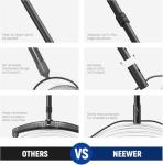 NEEWER Tennis Ball Hopper, 30-58"/77-148cm Telescopic Golf Ball Retriever Pickleball Picker Upper, Rolling Collector Basket Holder Roller for 1.5"-3" Balls, Training Accessories & Equipment, TB01S