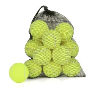 MRYCZ FYRHD 12 Pack Tennis Balls, Advanced Training Tennis Balls, Tennis Balls for Dogs, Bulk Tennis Balls for Practice with Mesh Bag for Easy Transport, Good for Beginner Training Ball
