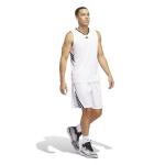 adidas Men's 3-Stripes Basketball Tank Top, White/Black, Large