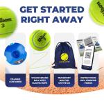MOVEMATE Tennis-Trainer Set with Wilson® Tennis Ball | Innovative Ball Game for Outdoors, in The Garden, in The Park for Children & Adults | Incl. Transport Bag & Exercise Videos