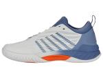 K-Swiss Men's Hypercourt Supreme 2 Tennis Shoe, Lucent White/Infinity/Scarlet Ibis, 7 M