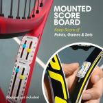 Scoring Right Portable Tennis Racket and Padel Scorekeeper, Easily Mounted Small Score Board to Keep Score of Points, Games, and Sets, ITF Conforming and Lightweight Mini Score Keeper, 1.9g, White
